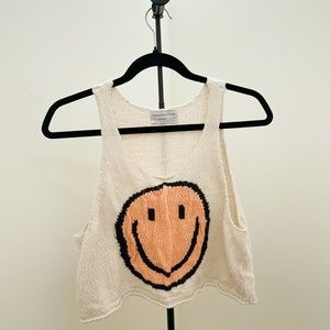 Rare- UO Smiley Face Crochet Cropped Tank